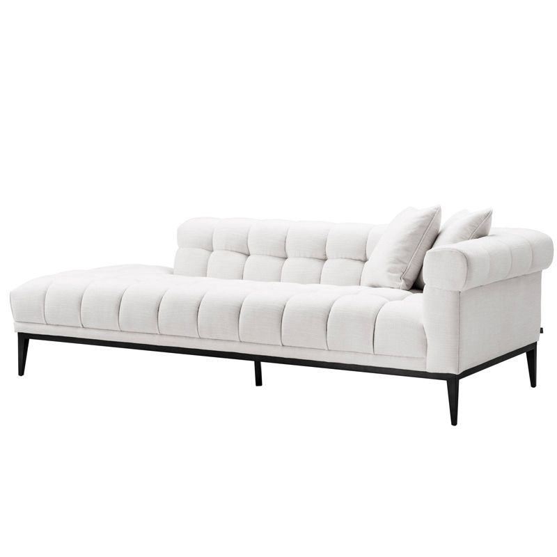 Кушетка Eichholtz Lounge Sofa Aurelio Right Белый Черный в Перми | Loft Concept 