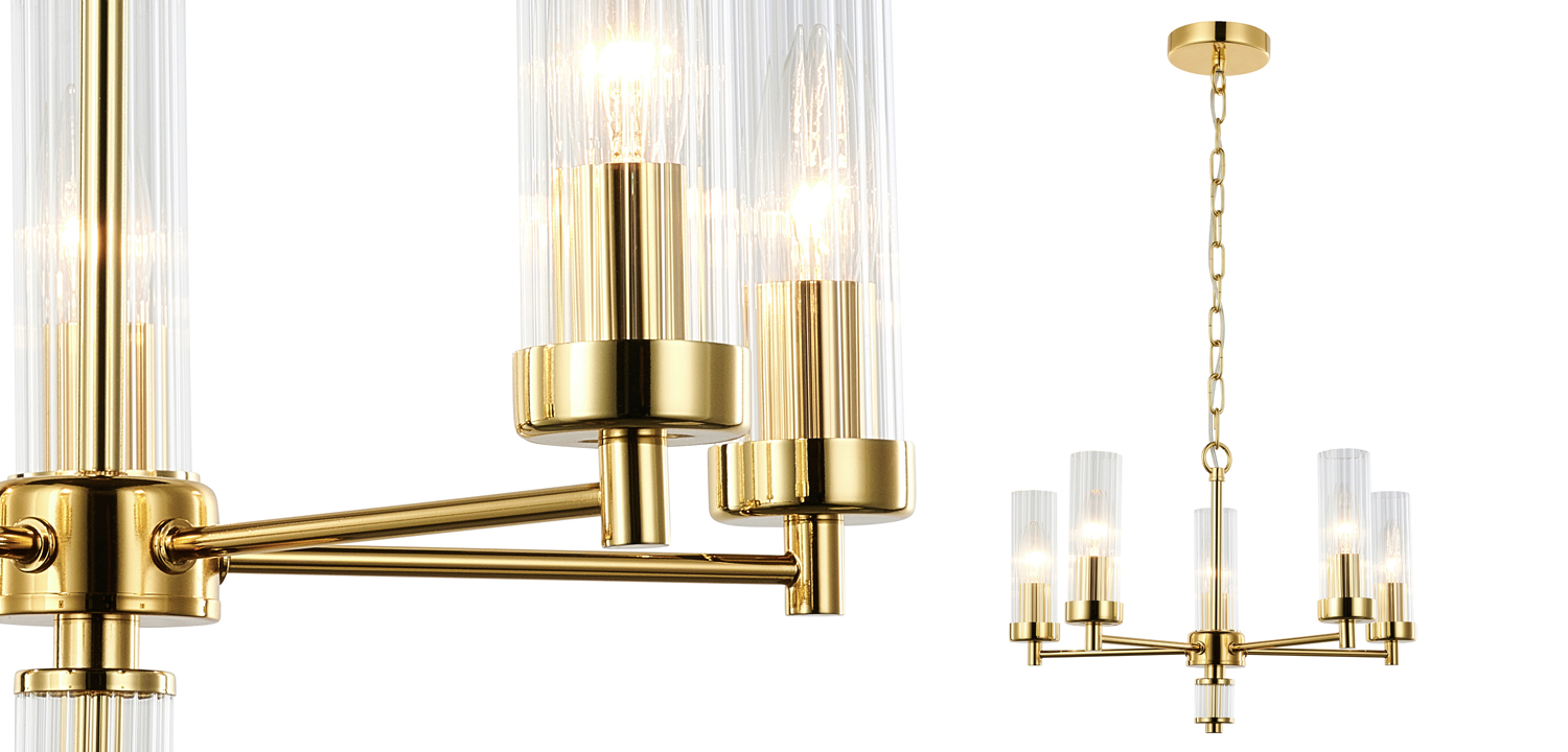 Люстра Jeanette Chandelier Gold 46 - фото
