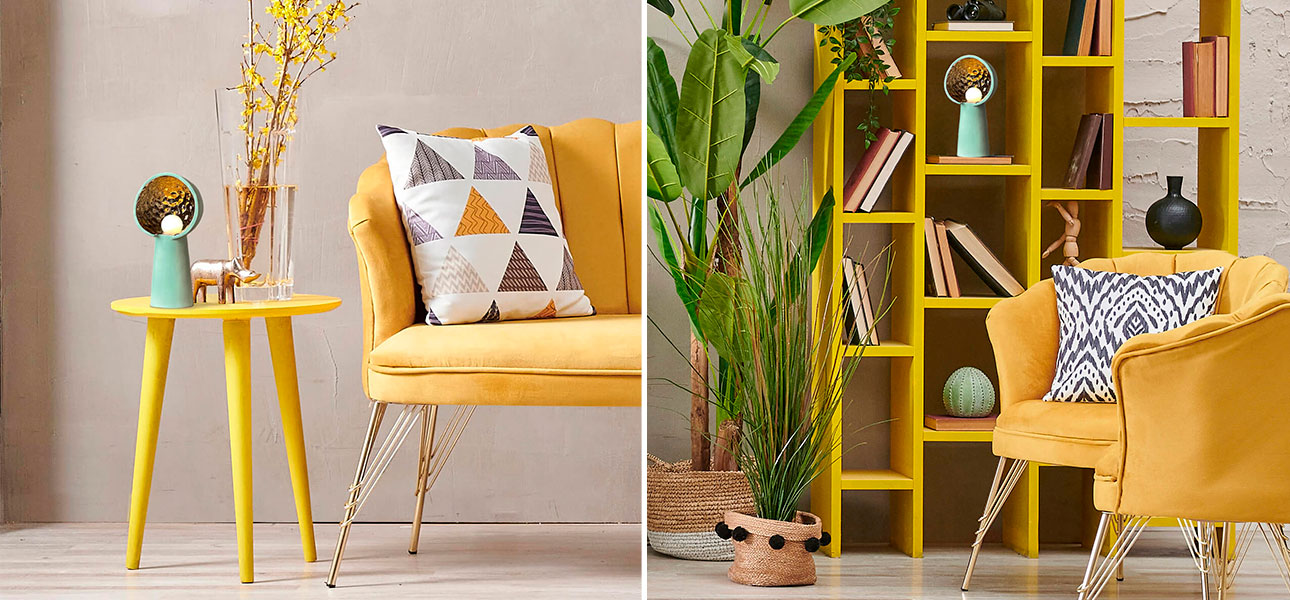 Настольная лампа KENI medium (мятный) - фото