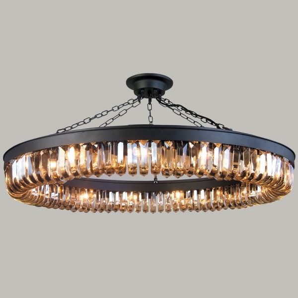 Люстра Retro Frozen Glass Chandelier 15 Черный в Перми | Loft Concept 