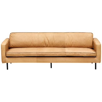 Диван Hubert Beige Leather Sofa Бежевый в Перми | Loft Concept 