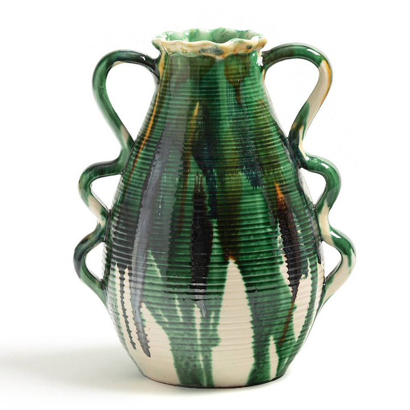 Ваза Faience Vase II Белый Зеленый Желтый Синий в Перми | Loft Concept 