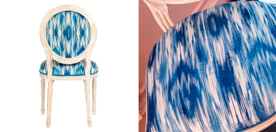 Стул с голубым узором Ikat Pattern Стул с голубым узором Ikat Pattern - Loft-Concept в Перми