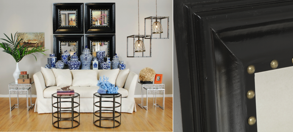 Зеркало настенное состаренное Black Foursquare Зеркало настенное состаренное Black Foursquare - Loft-Concept в Перми