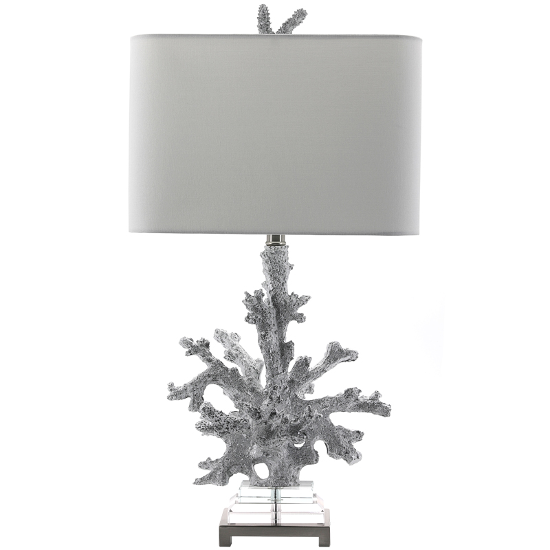 Настольная лампа Coral Grey Table Lamp Серый Прозрачный в Перми | Loft Concept 