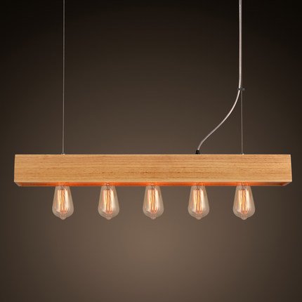 Люстра Loft Wooden Lighting Line Pendant Белый дуб в Перми | Loft Concept 