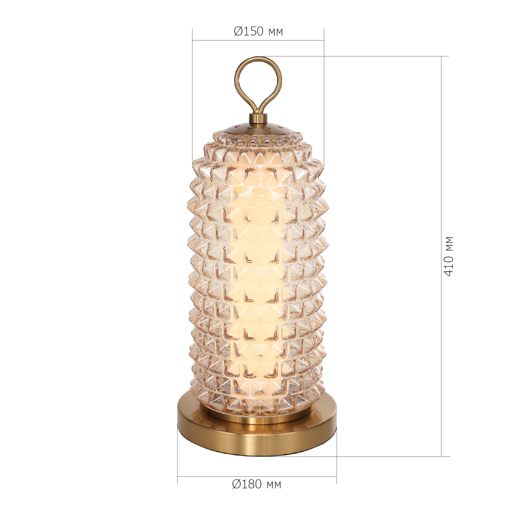 Настольная лампа с факутрным стеклянным плафоном Sonora в Перми