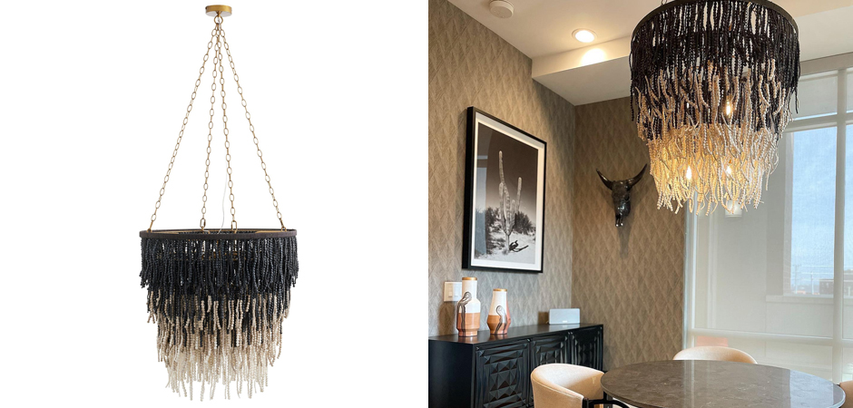 Люстра Амбре деревянные бусы LIZZY CHANDELIER Люстра Амбре деревянные бусы LIZZY CHANDELIER - Loft-Concept в Перми