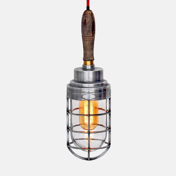 Ручной светильник Steampunk Cage Glass Edison Hanging Lamp  в Перми | Loft Concept 