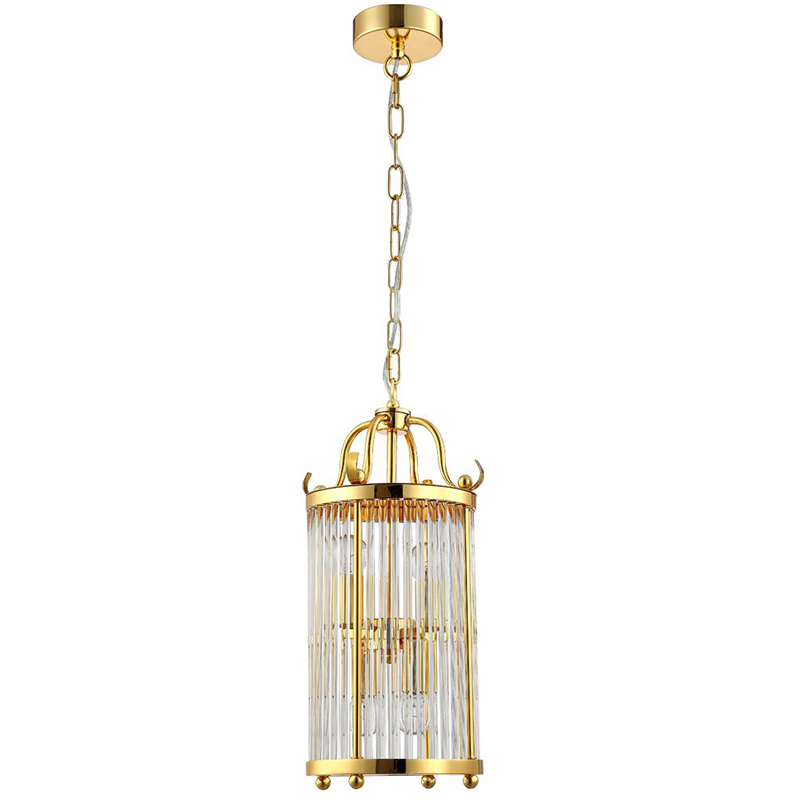 Подвесной светильник Gorden Gold Hanging Lamp Золотой Прозрачное Стекло в Перми | Loft Concept 