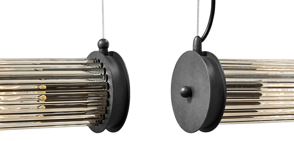 Подвесной светильник Glass TUBE Pendant Black Подвесной светильник Glass TUBE Pendant Black - Loft-Concept в Перми
