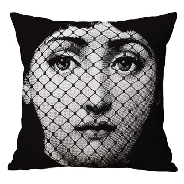 Декоративная подушка Fornasetti 078 Черно-белый в Перми | Loft Concept 