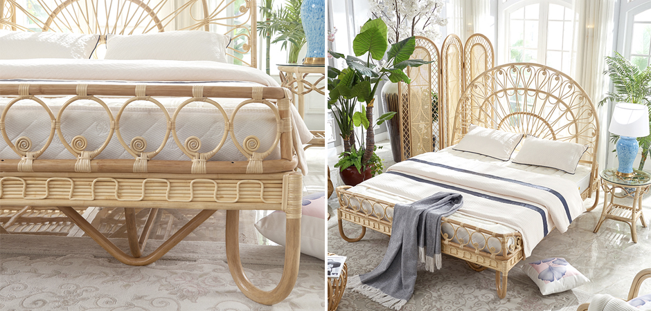Кровать Boho Wicker Bed Кровать Boho Wicker Bed - Loft-Concept в Перми