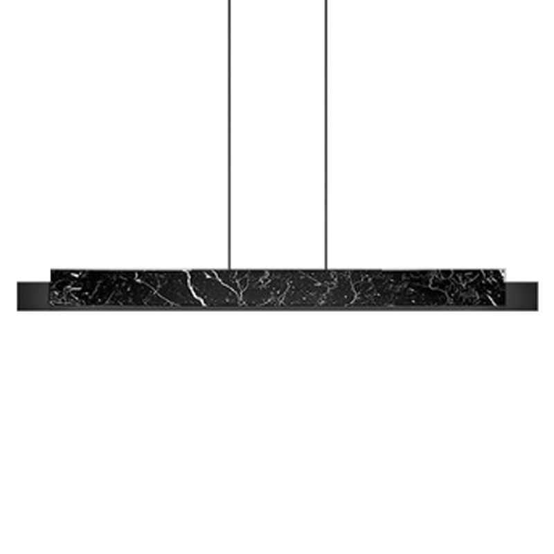 Люстра Leonce Marble Linear Chandelier Черный Черный Мрамор Nero в Перми | Loft Concept 