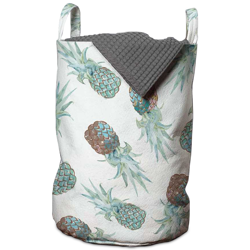 Корзина Pineapple Pattern Basket Голубой пастельный Белый в Перми | Loft Concept 