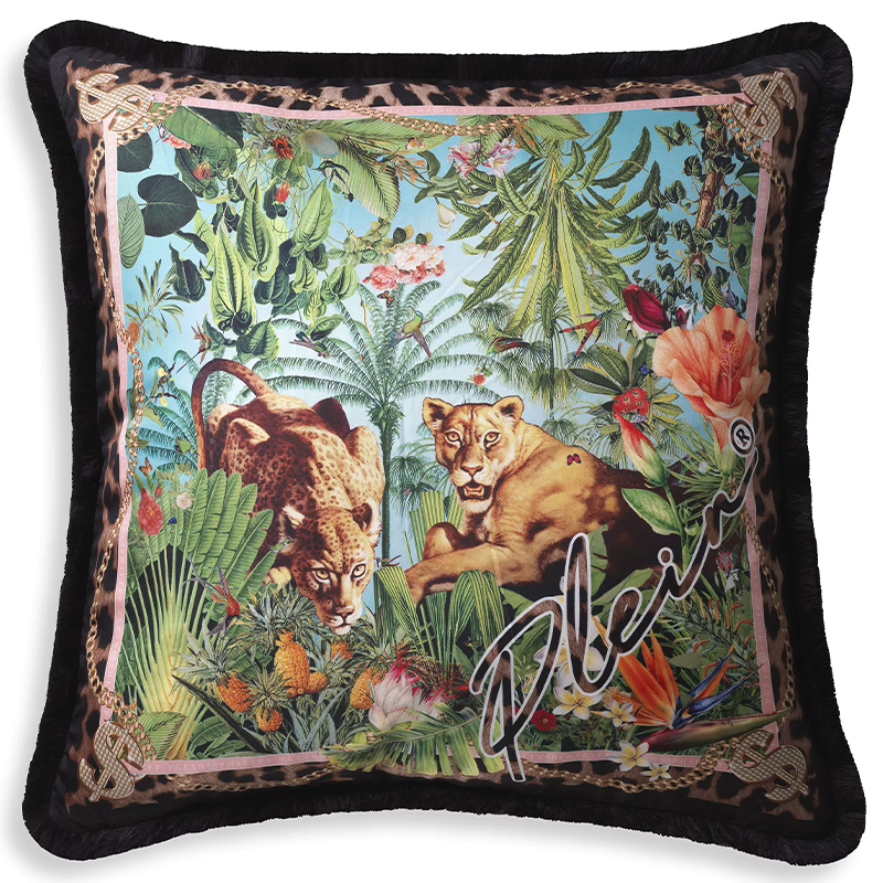 Подушка Philipp Plein Cushion Silk Exotic 70 x 70 Мульти в Перми | Loft Concept 