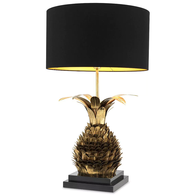 Настольная лампа Eichholtz Table Lamp Ananas Черный Латунь Винтажная латунь в Перми | Loft Concept 