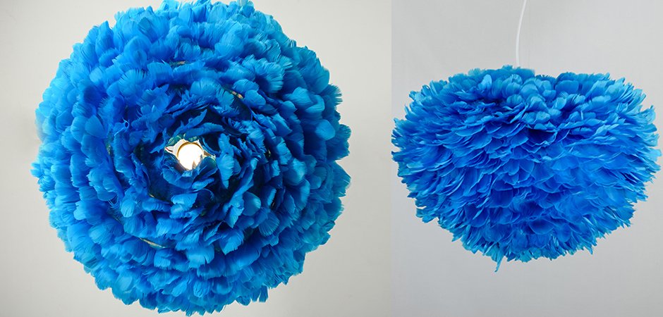 Люстра из перьев Plumage Blue Люстра из перьев Plumage Blue - Loft-Concept в Перми
