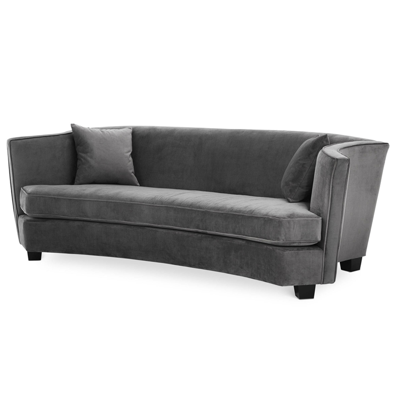 Диван Eichholtz Sofa Jiulietta Grey 3 Серый Черный в Перми | Loft Concept 