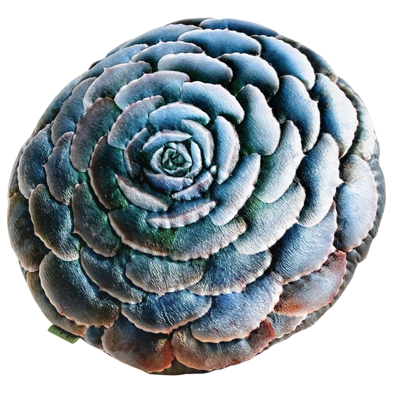 Декоративная подушка Botanical Cushion Succulentus Зеленый Зеленый шалфей Бирюзовый в Перми | Loft Concept 