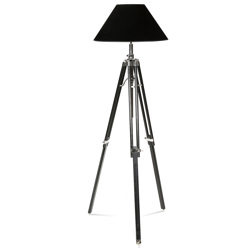 Торшер Eichholtz Floor Lamp Telescope nickel & black Черный Никель в Перми | Loft Concept 