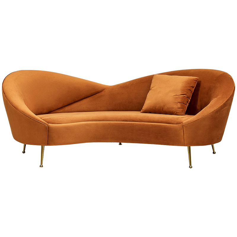 Диван Prudence Orange Sofa Оранжевый Золотой в Перми | Loft Concept 