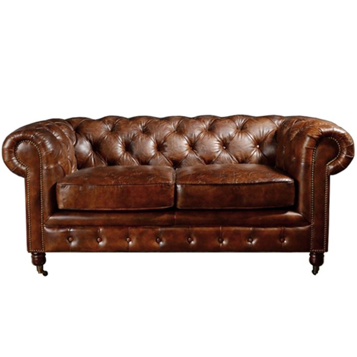 Диван Chesterfield Rebel Sofa Leather Brown 170 Коричневый в Перми | Loft Concept 