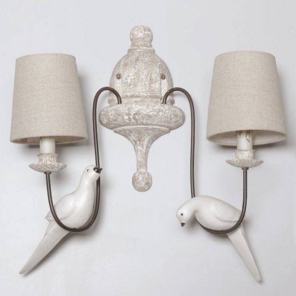 Бра Norman Bird Wall Lamp double ivory ( слоновая кость ) в Перми | Loft Concept 