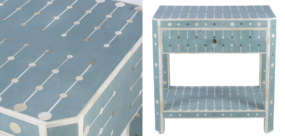 Тумба Sprout Bone Inlay Bedside 1 DRAWER Тумба Sprout Bone Inlay Bedside 1 DRAWER - Loft-Concept в Перми