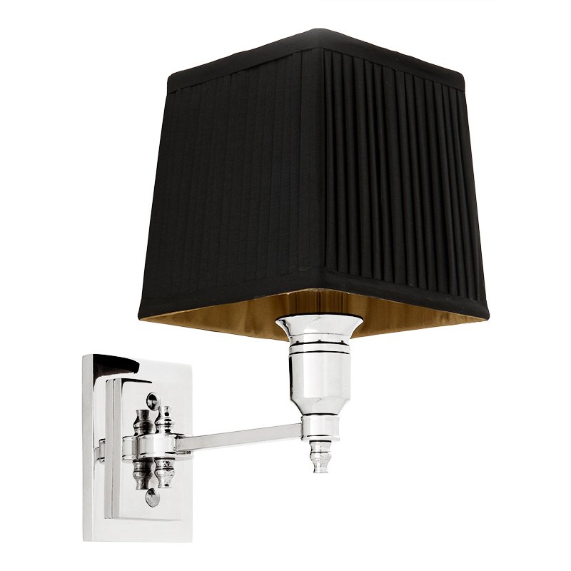 Бра Wall Lamp Lexington Single Nickel+Black Никель Черный в Перми | Loft Concept 