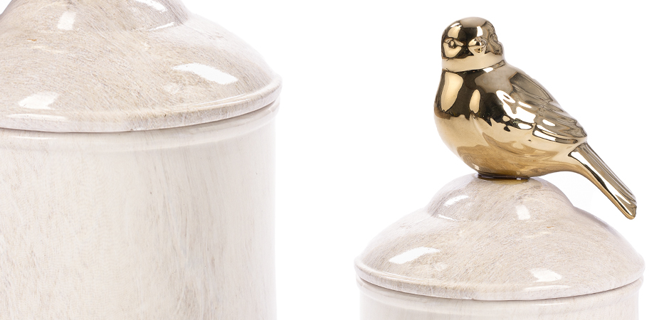 Ваза c крышкой Marble Bird Ваза c крышкой Marble Bird - Loft-Concept в Перми