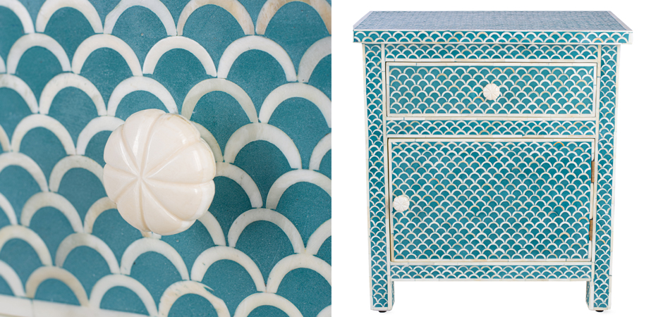Тумба bone fish scale inlay cupboard Тумба bone fish scale inlay cupboard - Loft-Concept в Перми