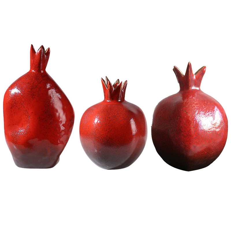 Декоративная статуэтка Pomegranate Statuette Красный Золотой в Перми | Loft Concept 