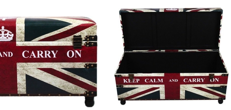 Сундук Union Jack Leather "Keep calm and..." - Loft-Concept в Перми
