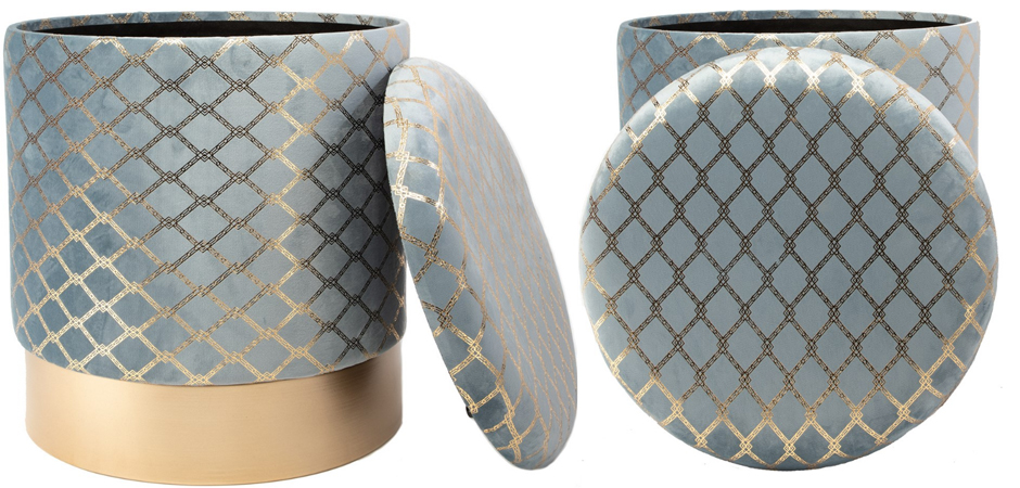 Пуф PUF Upholstery Gold Mesh голубой Пуф PUF Upholstery Gold Mesh голубой - Loft-Concept в Перми