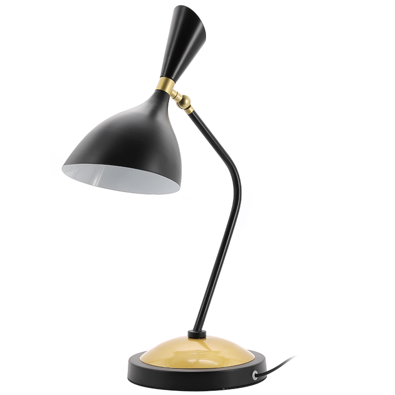 Настольная лампа Duke Table Lamp Черный Золотой в Перми | Loft Concept 