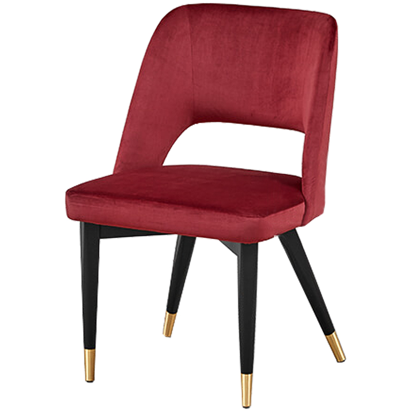 Стул Neasan Stool crimson Черный Малиновый (Crimson) Латунь в Перми | Loft Concept 