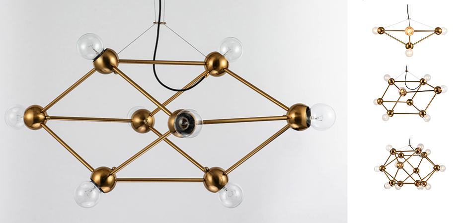 Люстра Molecule Gold Chandelier Люстра Molecule Gold Chandelier - Loft-Concept в Перми