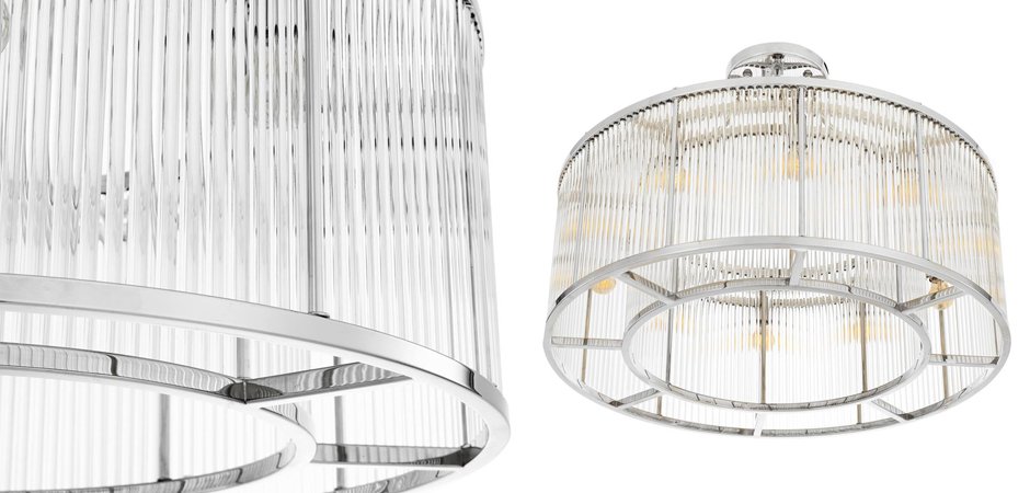 Потолочный светильник Ceiling Lamp Bernardi Nickel Потолочный светильник Ceiling Lamp Bernardi Nickel - Loft-Concept в Перми