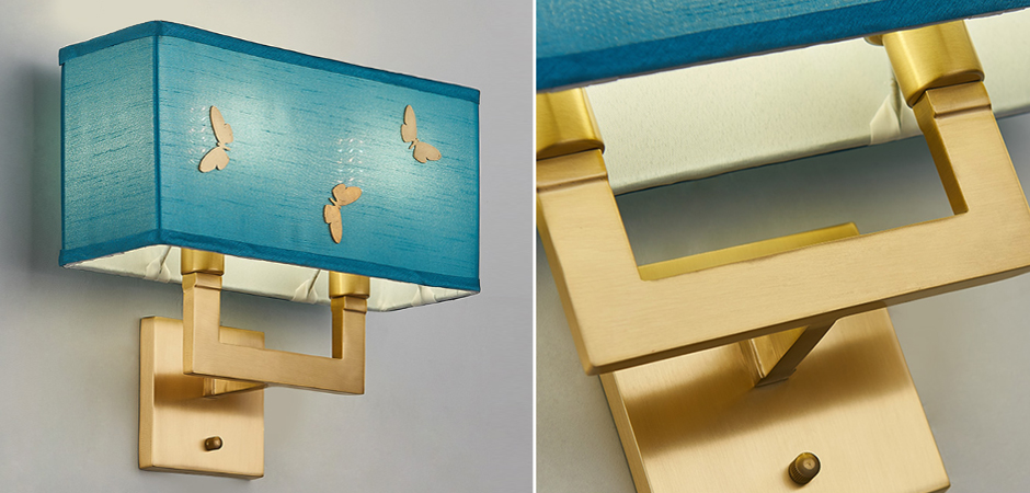 Бра с бабочками Butterflies Blue Background Wall Lamp 2 Бра с бабочками Butterflies Blue Background Wall Lamp 2 - Loft-Concept в Перми