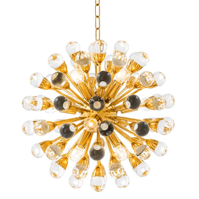 Люстра Chandelier Antares S Gold Золотой Прозрачный в Перми | Loft Concept 