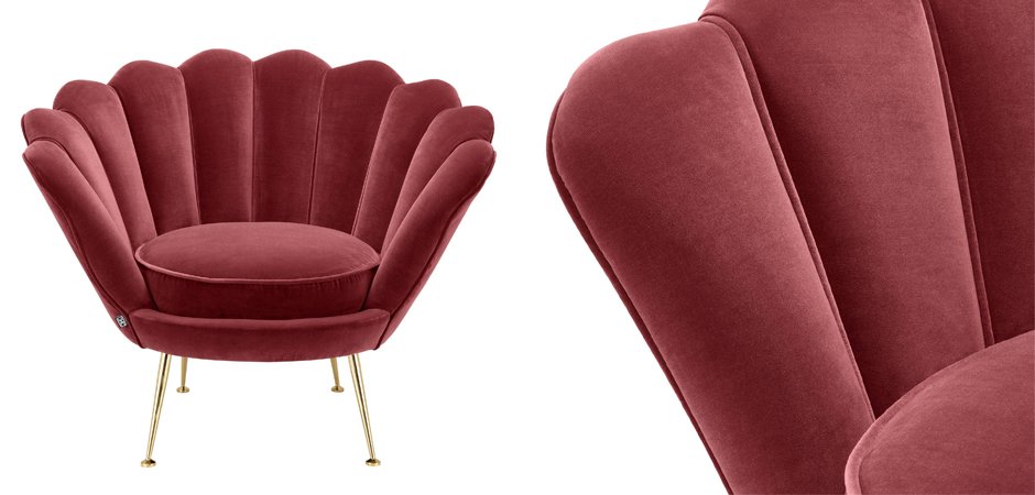 Кресло Eichholtz Chair Trapezium Wine Red Кресло Eichholtz Chair Trapezium Wine Red - Loft-Concept в Перми
