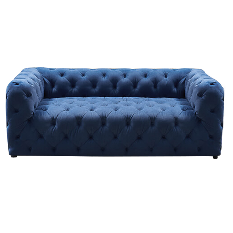 Диван Soho tufted blue velor Синий в Перми | Loft Concept 