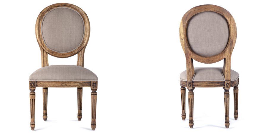 Стул REGENCY MEDALLION CHAIR Brown Linen Стул REGENCY MEDALLION CHAIR Brown Linen - Loft-Concept в Перми
