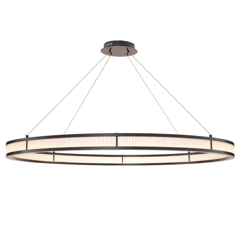 Люстра Eichholtz Chandelier Damien XL Bronze Темная бронза Белое матовое стекло в Перми | Loft Concept 