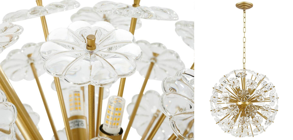 Люстра Glass Flowers Sputnik Chandelier D 48 Люстра Glass Flowers Sputnik Chandelier D 48 - Loft-Concept в Перми