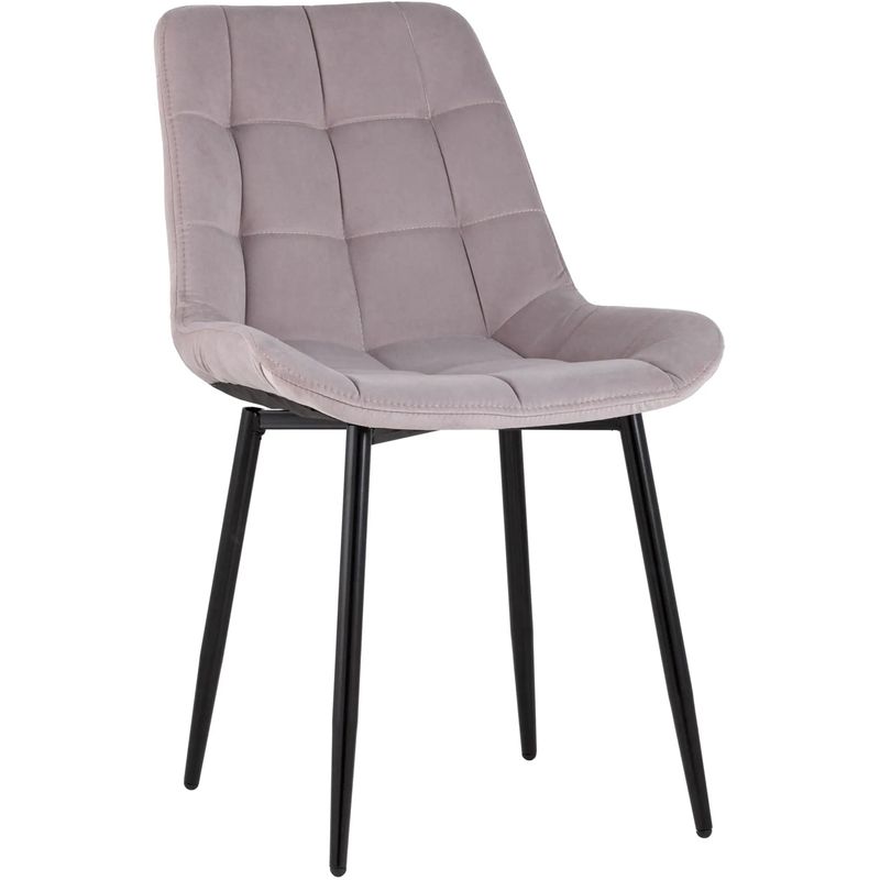 Стул NANCY Chair Пыльно-Розовый Велюр Розовый пастельный Черный в Перми | Loft Concept 