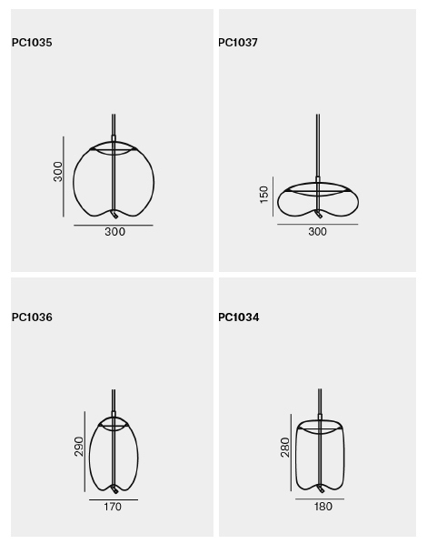 Подвесной светильник KNOT Small Gray glass в Перми