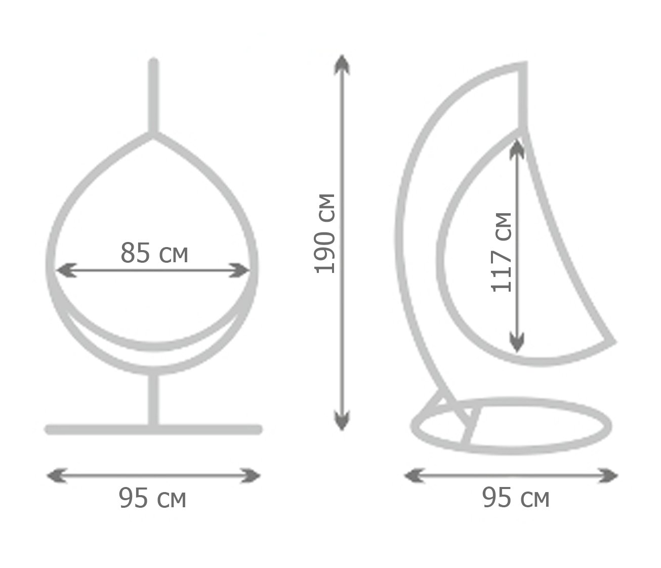 Кресло Swing chair outdoor Coffee Egg в Перми