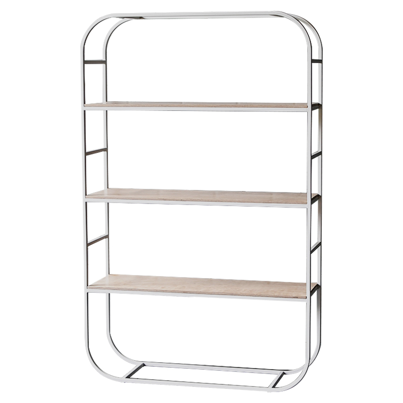 Стеллаж Parson Industrial Metal Rust Rack Белый Древесина в Перми | Loft Concept 